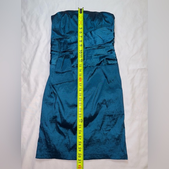 Ariella Size L Blue Metallic Y2K Strapless Concert Party Mini Dress - Picture 2 of 8